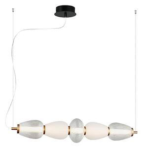 LED luster na lanku SHINY LED/23W/230V biela/zlatá