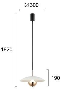 LED Luster na lanku VALIA LED/9W/230V biela/zlatá
