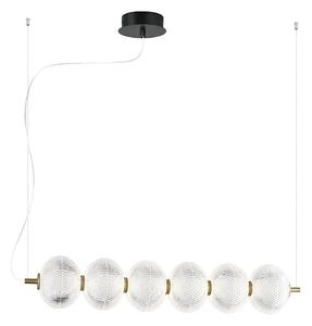 LED luster na lanku PELLUCID LED/23W/230V zlatý/číry