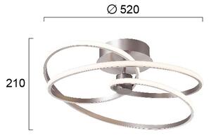LED Prisadený luster CORT LED/40W/230V strieborný