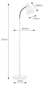 Markslöjd 104842 - Stojacia lampa NITTA 1xE27/60W/230V