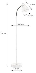 Markslöjd 105128 - Stojacia lampa NITTA 1xE27/60W/230V
