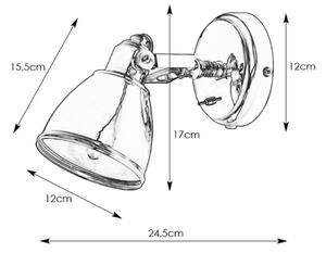 Markslöjd 105814 - Nástenné svietidlo FJÄLLBACKA 1xE14/40W/230V čierna