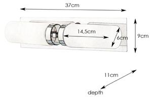 Markslöjd 102478 - Kúpeľňové nástenné svietidlo NORRSUNDET 2xE14/40W/230V IP44