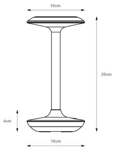 Markslöjd 108918-LED Stm. nab. lampa PETIT 2W/1800mAh 2200/2700/3000K IP44 čierna
