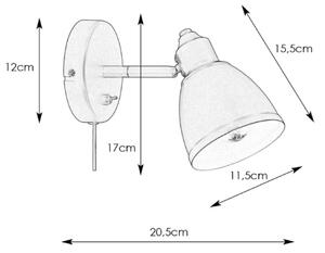 Markslöjd 108714 - Nástenná lampa STORY 1xE14/40W/230V mosadz