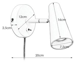 Markslöjd 108200 - Nástenné bodové svietidlo CREST 1xGU10/7W/230V čierna