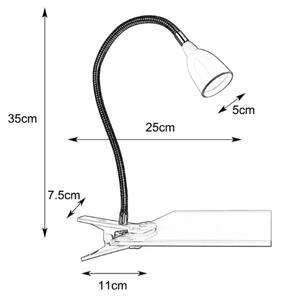 Markslöjd 106091 - LED Stolná lampa s klipom TULIP LED/3W/230V biela