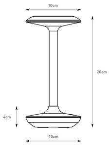 Markslöjd 108917-LED Stm. nab. lampa PETIT 2W/1800 mAh 2200/2700/3000K IP44 šedá