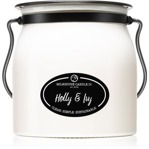 Milkhouse Candle Co. Creamery Holly & Ivy vonná sviečka Butter Jar 454 g