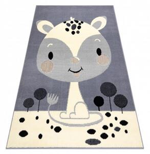 Detský kusový koberec PP Fox šedý 200x300cm