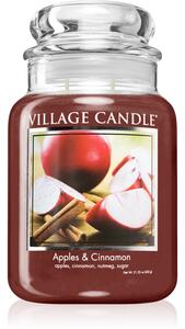 Village Candle Apples & Cinnamon vonná sviečka (Glass Lid) 602 g