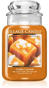 Village Candle Golden Caramel vonná sviečka (Glass Lid) 602 g