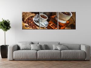 Gario 3 dielny obraz na plátne Kávový svet Veľkosť: 120 x 80 cm
