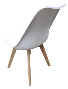 Bestent Jedálenská stolička biela škandinávsky štýl Basic