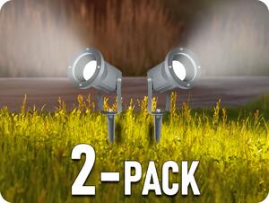 V-TAC ZÁHRADNÉ LED SVIETIDLO DO ZEME, ČIERNE, GU10 PÄTICA/2-PACK!