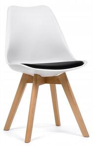 Bestent Jedálenská stolička bielo-čierna škandinávsky štýl Basic