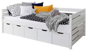 POSTEĽ S ÚLOŽNÝM PRIESTOROM, 100/200 cm biela MID.YOU - Detské izby, Online Only