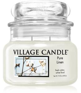 Village Candle Pure Linen vonná sviečka (Glass Lid) 262 g