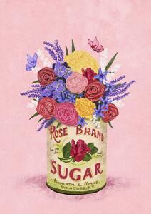 Ilustrácia Flowers In a vintage Can, Raissa Oltmanns, (30 x 40 cm)