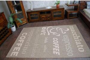 *Kusový koberec Nápisy hnedý 2 80x150cm
