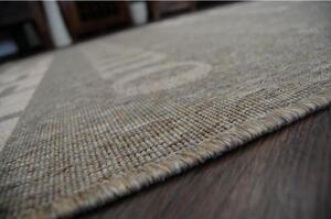 Kusový koberec Nápisy hnedý 80x150 80x150cm