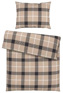 POSTEĽNÁ BIELIZEŇ, flanel, antracitová, prírodná farba, 140/200 cm Esposa - Obliečky & plachty
