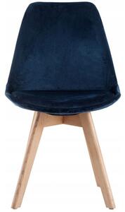 Bestent Jedálenská stolička zamatová škandinávsky štýl Blue Glamor