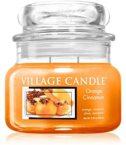 Village Candle Orange Cinnamon vonná sviečka (Glass Lid) 262 g