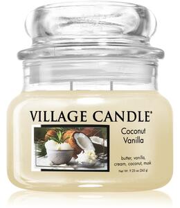 Village Candle Coconut Vanilla vonná sviečka (Glass Lid) 262 g