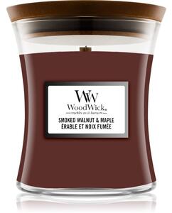 Woodwick Smoked Walnut & Maple vonná sviečka s dreveným knotom 275 g