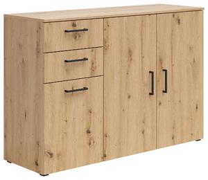 KOMODA, dub artisan, 120/83/40 cm Carryhome - Komody