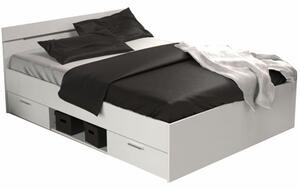 Manželská posteľ 140 cm Myriam (biela) (bez matraca a roštu). Vlastná spoľahlivá doprava až k Vám domov. 1040194