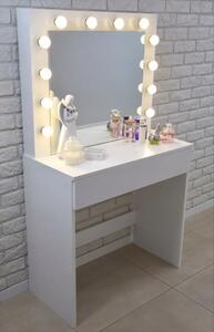 Bestent Toaletný stolík s LED zrkadlom Mademoiselle Elegance
