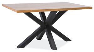 Jedálenský stôl CROSS / Dubová dýha Prevedenie: 75 x 90 x 150 cm