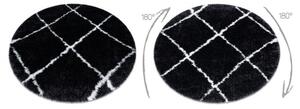 Kusový koberec shaggy Flan antracitový kruh 160cm
