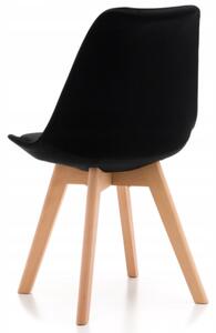Bestent Jedálenská stolička zamatová škandinávsky štýl Black Glamor