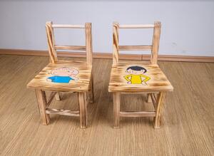 Bestent Detský drevený stolík Lolek a Bolek + 2 stoličky