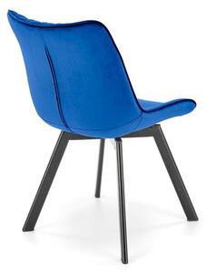 Halmar K520 jedálenská stolička, otáčacia, látka velvet, modrá