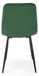 Halmar K525 jedálenská stolička, látka velvet, tmavozelená