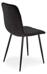 Halmar K525 jedálenská stolička, látka velvet, čierna