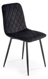 Halmar K525 jedálenská stolička, látka velvet, čierna