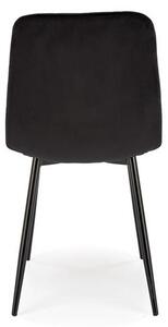 Halmar K525 jedálenská stolička, látka velvet, čierna