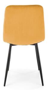 Halmar K525 jedálenská stolička, látka velvet, horčicová