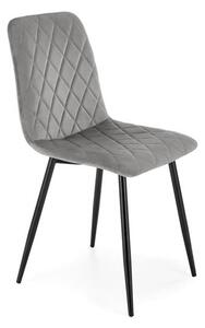 Halmar K525 jedálenská stolička, látka velvet, sivá