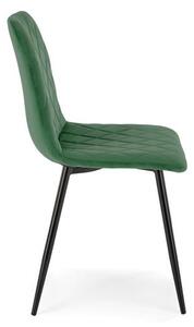 Halmar K525 jedálenská stolička, látka velvet, tmavozelená
