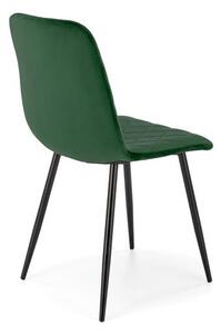Halmar K525 jedálenská stolička, látka velvet, tmavozelená