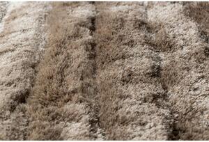 Luxusný kusový koberec shaggy Pasy hnedý 120x160cm