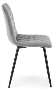 Halmar K525 jedálenská stolička, látka velvet, sivá
