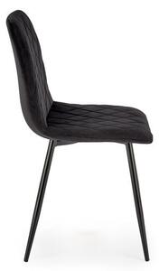 Halmar K525 jedálenská stolička, látka velvet, čierna